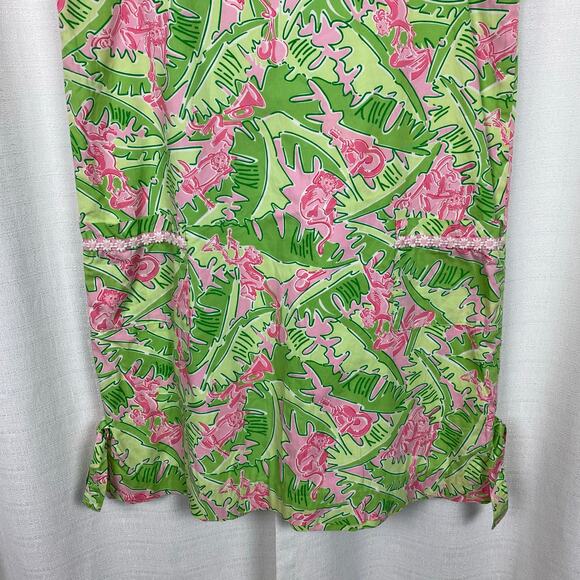 Lilly Pulitzer Vintage White Label Musical Monkeys Sleeveless Shift Dress Sz.14 - Picture 3 of 10